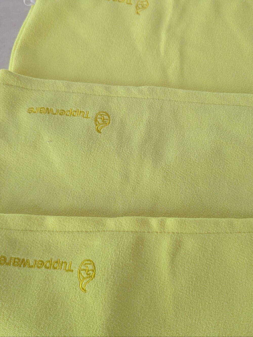 Tupperware Neon Yellow Hair Styling Turbin Wraps-3 Each Included. - Picture 4 of 8